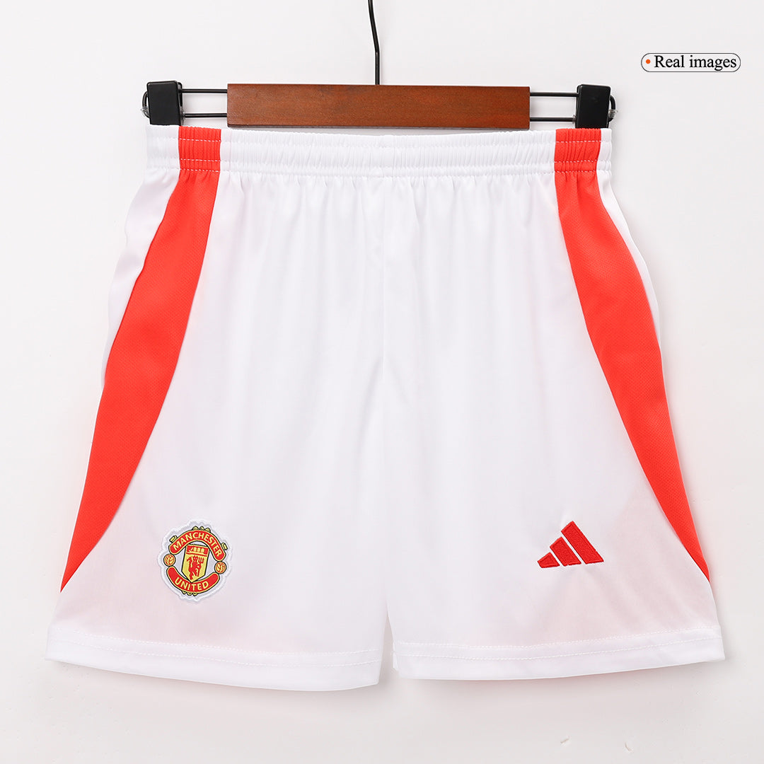 Kid's Manchester United Home Soccer Jersey (Shirt+Shorts) 2024/25