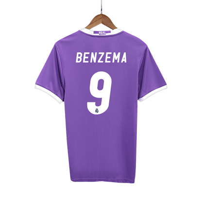 Real Madrid Retro Jersey Custom BENZEMA #9 Soccer Jersey Away 2016/17