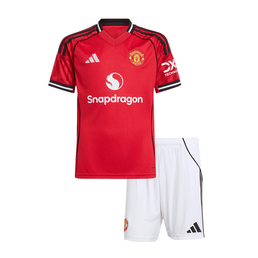 Kids Manchester United Custom Home Soccer Kits 2025/26