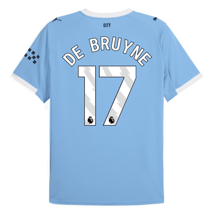 Manchester City Jersey Custom DE BRUYNE #17 Soccer Jersey Home 2025/26