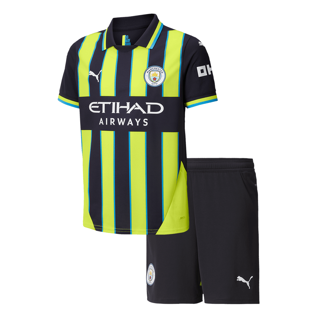 Kid's Manchester City Away Soccer Jersey Kit(Shirt+Shorts) 2024/25