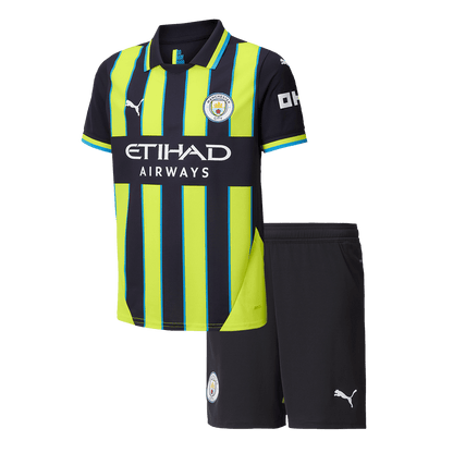 Kid's Manchester City Away Soccer Jersey Kit(Shirt+Shorts) 2024/25