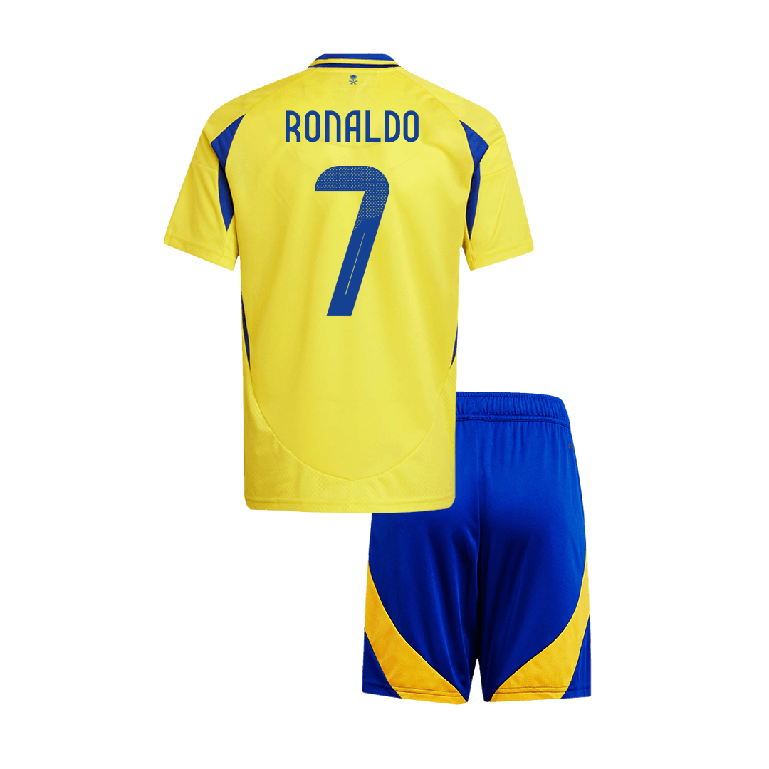 Kid's RONALDO #7 Al Nassr Home Soccer Jersey Kit 2024/25 - ACL