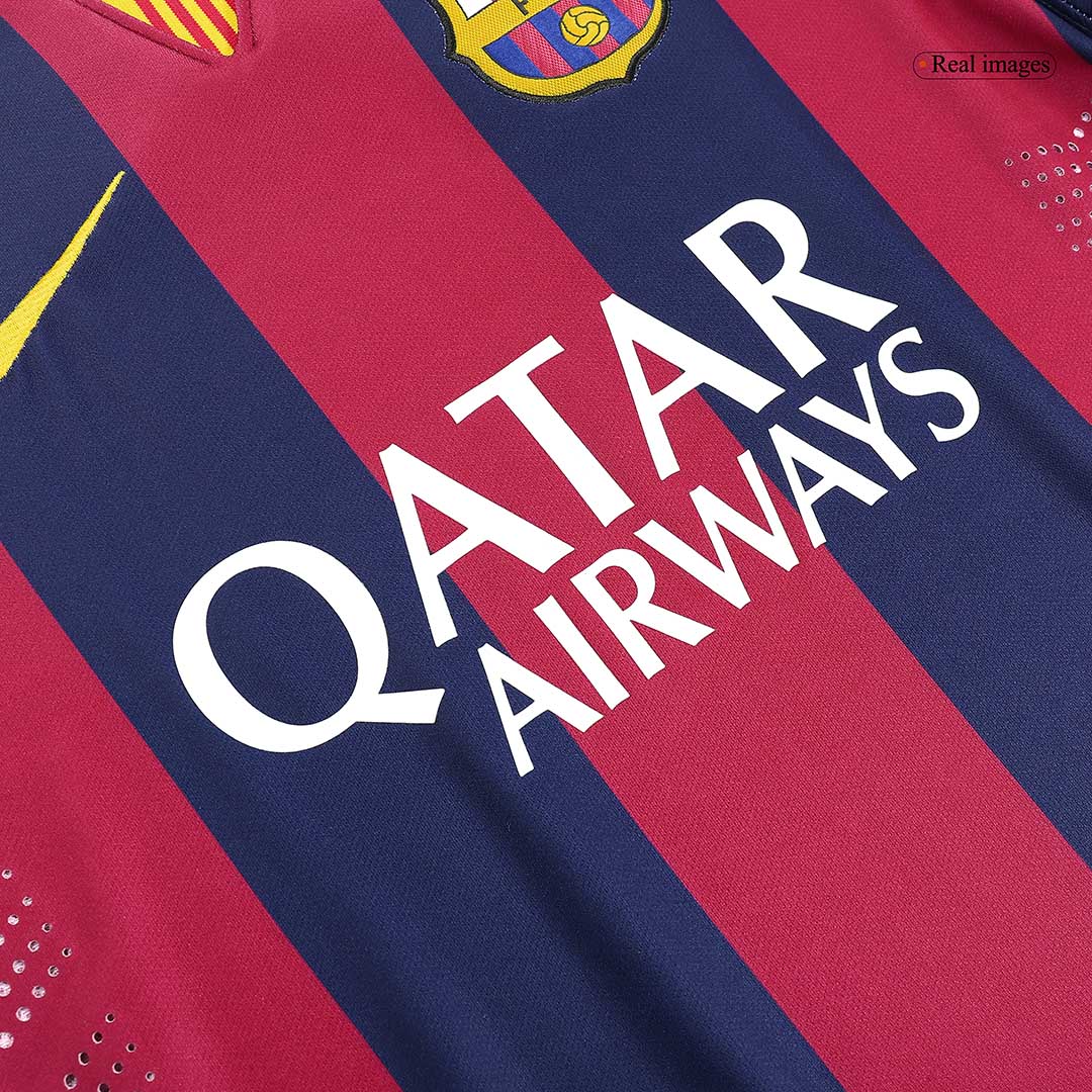 Barcelona Retro Jersey Custom SUÁREZ #9 Soccer Jersey Home 2014/15
