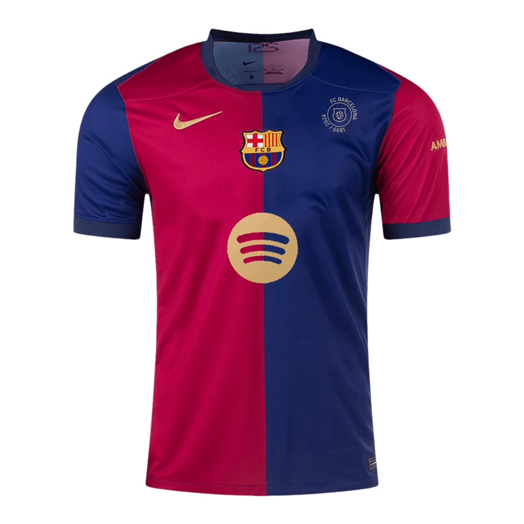 Barcelona Home Soccer Jersey 2024/25 - 125th Anniversary(Spotify Logo Without Text)