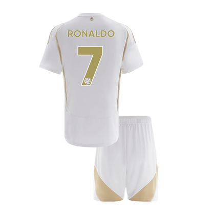 Kid's RONALDO #7 Al Nassr Third Away Soccer Jersey Kit 2024/25