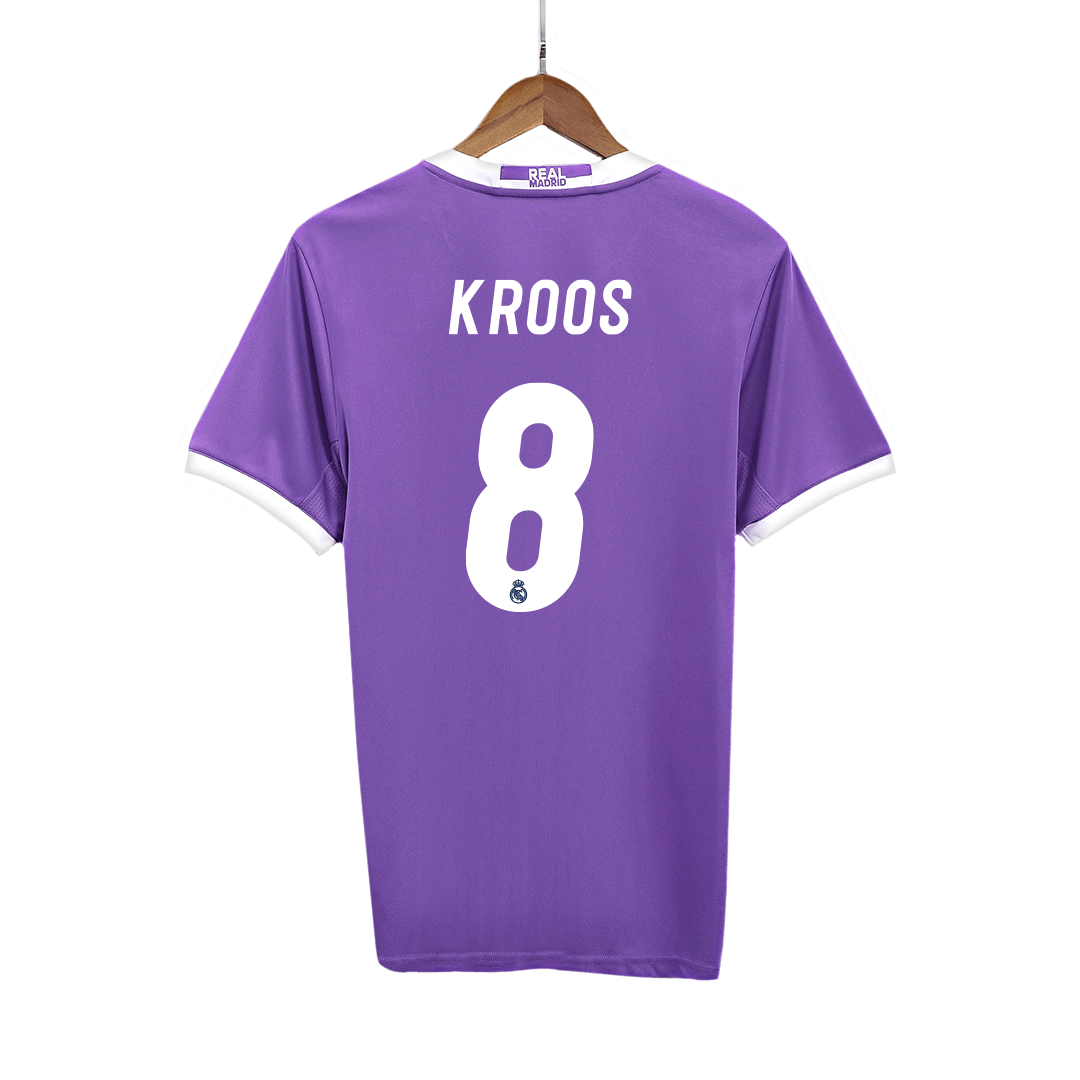 Real Madrid Retro Jersey Custom KROOS #8 Soccer Jersey Away 2016/17