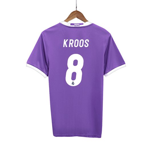 Real Madrid Retro Jersey Custom KROOS #8 Soccer Jersey Away 2016/17