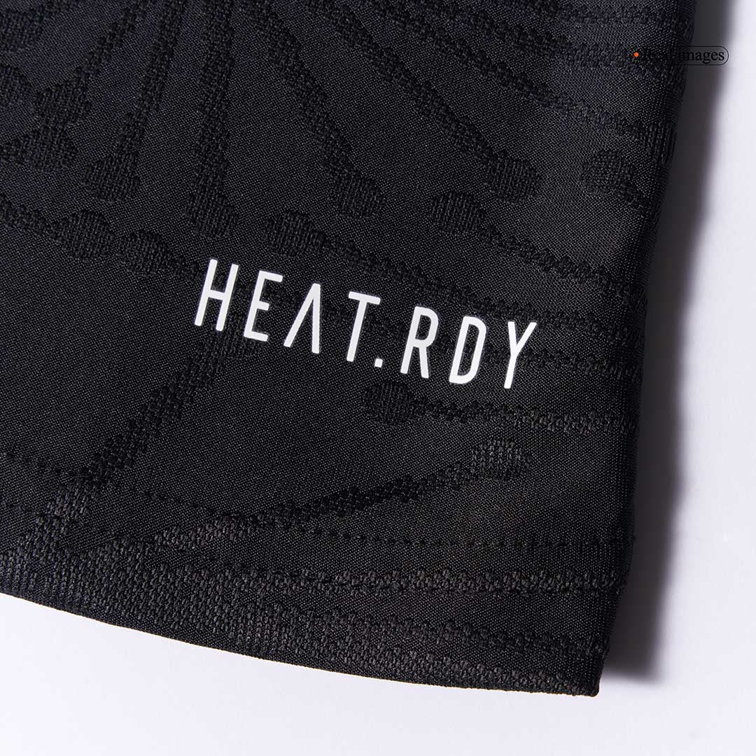 Authentic Mexico Third Away Long Sleeve Soccer Jersey Kit(Jersey+Shorts) 2025 Black - Gold Cup