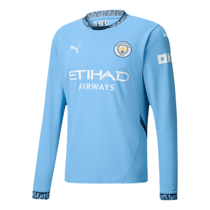 Manchester City Home Long Sleeve soccer jersey 2024/25