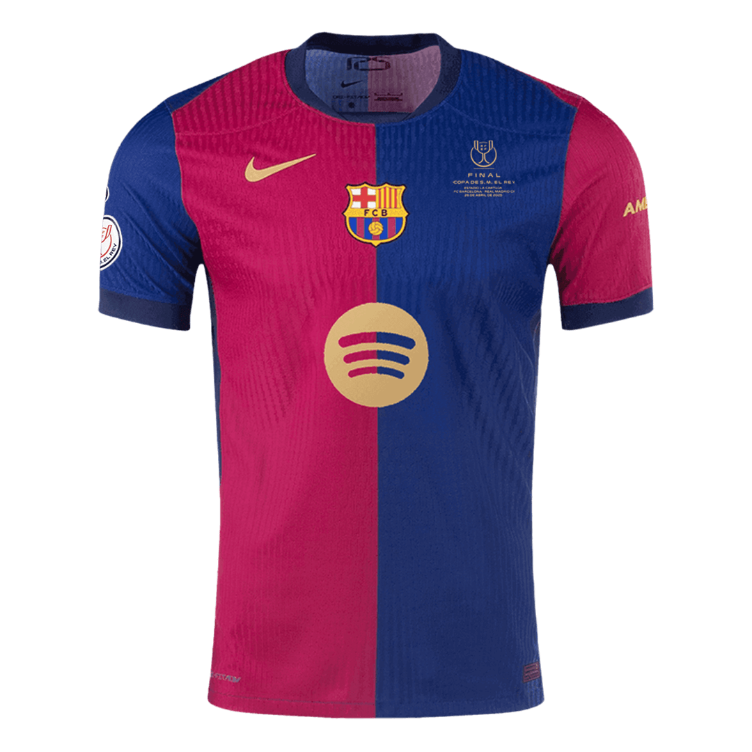 Player Version Barcelona Jersey Custom Soccer Jersey Home 2024/25 Copa del Rey Final