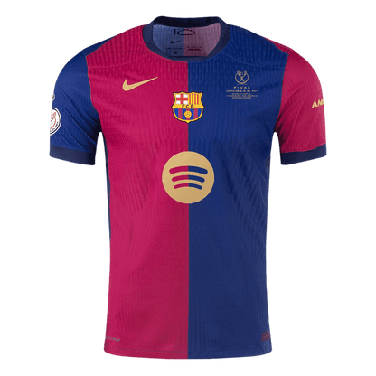 Player Version Barcelona Jersey Custom Soccer Jersey Home 2024/25 Copa del Rey Final
