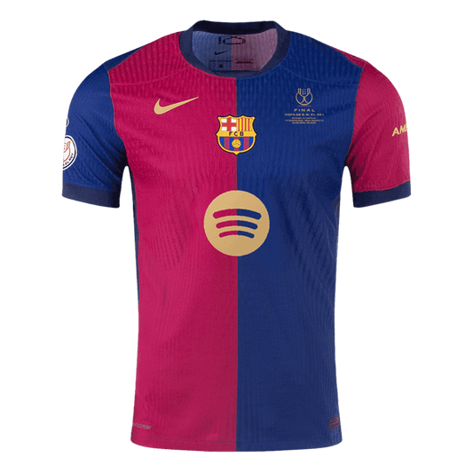 Player Version Barcelona Jersey Custom Soccer Jersey Home 2024/25 Copa del Rey Final