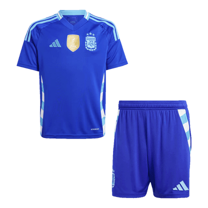 Kid's Argentina Away Soccer Jersey Kit 2024