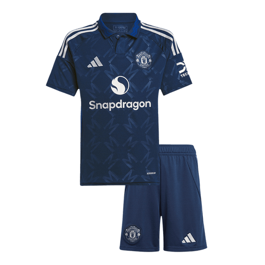 Kid's Manchester United Away Soccer Jersey Kit (Shirt+Shorts) 2024/25