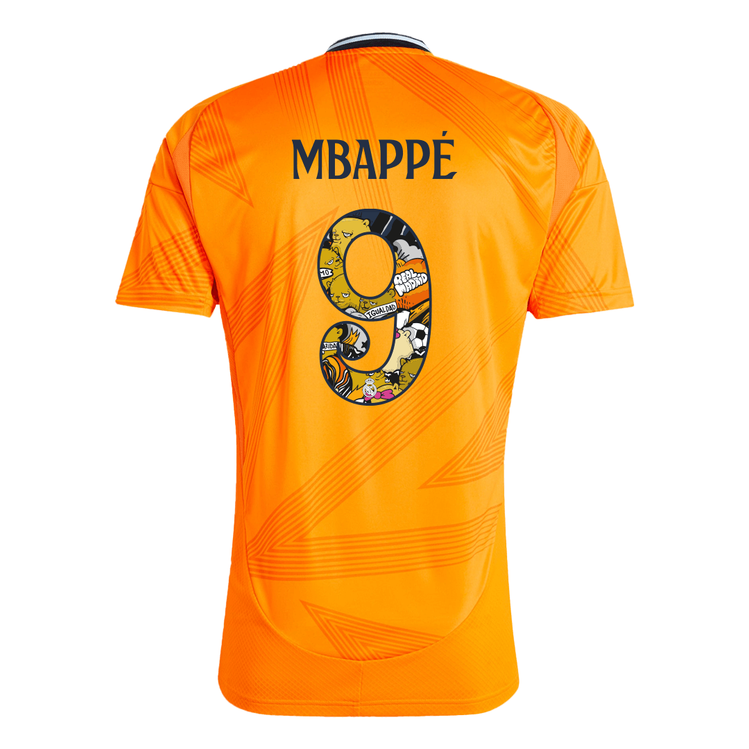 Mbapp¡§| #9 Real Madrid Away soccer jersey 2024/25 - Bear Champ Font