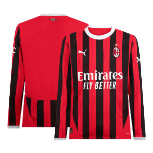 AC Milan Home Long Sleeve Soccer Jersey 2024/25