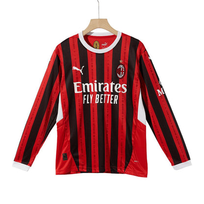 Camiseta de fútbol de manga larga de local del AC Milan 2024/25