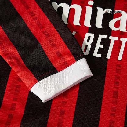 Camiseta de fútbol de manga larga de local del AC Milan 2024/25