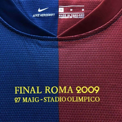 Retro MESSI #10 2008/09 Barcelona Home Long Sleeve Soccer Jersey - UCL Final