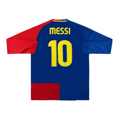 Retro MESSI #10 2008/09 Barcelona Home Long Sleeve Soccer Jersey - UCL Final