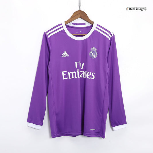 Retro 2016/17 Real Madrid Away Long Sleeve Soccer Jersey