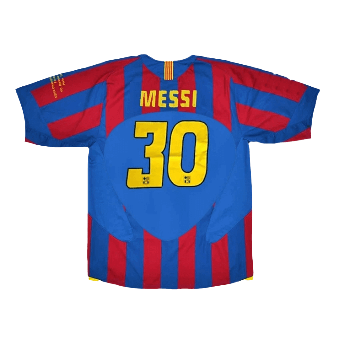 Retro MESSI #30 2005/06 Barcelona Home Soccer Jersey - UCL Final