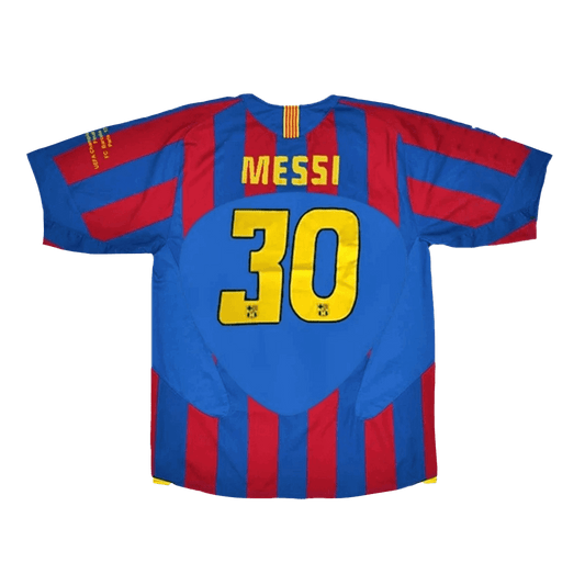 Retro MESSI #30 2005/06 Barcelona Home Soccer Jersey - UCL Final