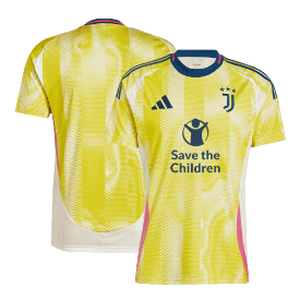 Juventus Away Soccer Jersey 2024/25- Save The Children Sponsor