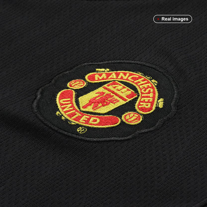 Retro RONALDO #7 2007/08 Manchester United Away Soccer Jersey Black