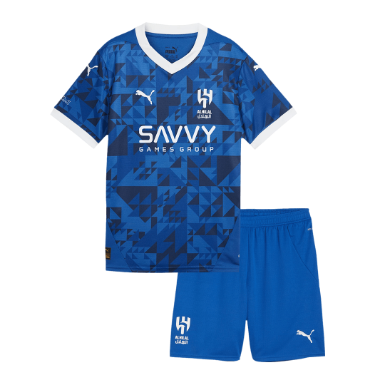 Kid's Al Hilal SFC Home Soccer Jersey Kit 2024/25