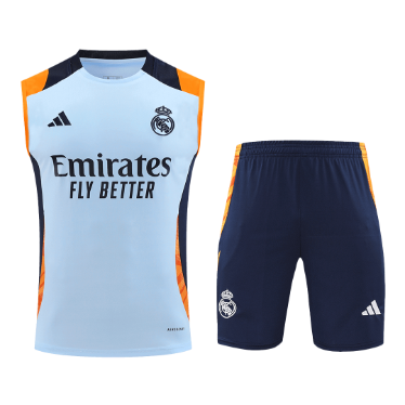 Real Madrid Pre-Match Soccer Jersey Vest Kit 2024/25 Blue