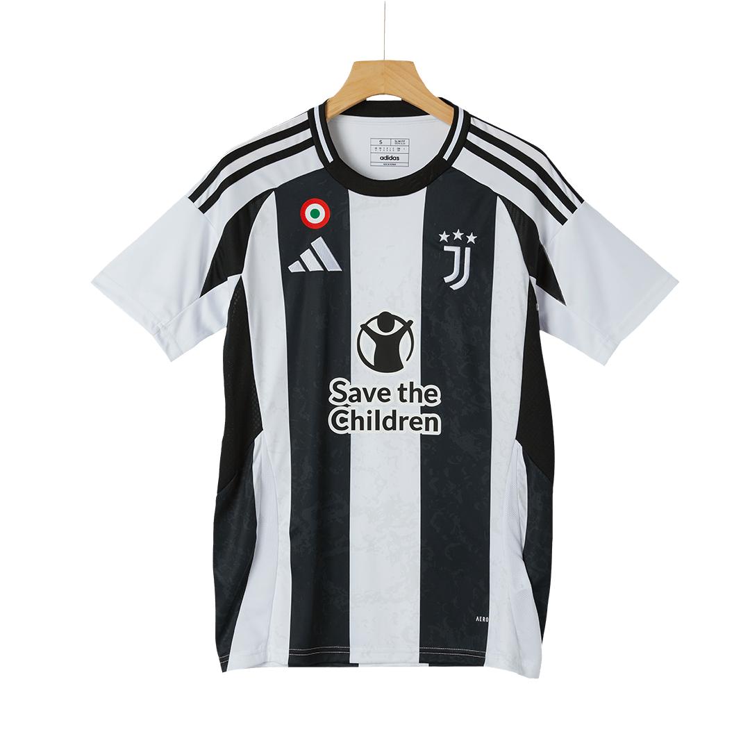 Juventus Home Soccer Jersey 2024/25- Save The Children Sponsor