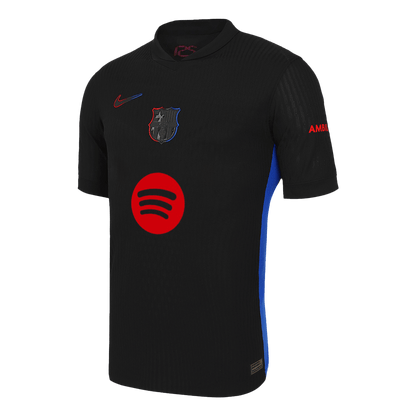 Player Version Barcelona Jersey Custom RAPHINHA #11 Soccer Jersey Away 2024/25 - UCL (Spotify Logo Without Text)