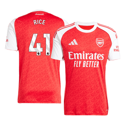 Arsenal Jersey Custom RICE #41 Soccer Jersey Home 2025/26