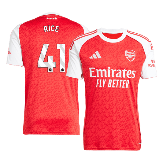 Arsenal Jersey Custom RICE #41 Soccer Jersey Home 2025/26