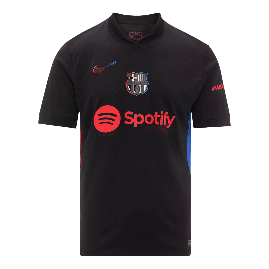 Barcelona Jersey Custom RAPHINHA #11 Soccer Jersey Away 2024/25 - UCL (Old Sponsor)