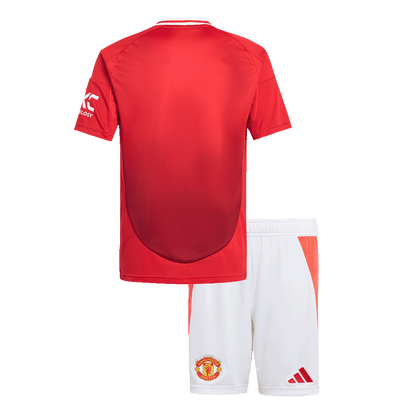 Kid's Manchester United Home Soccer Jersey (Shirt+Shorts) 2024/25