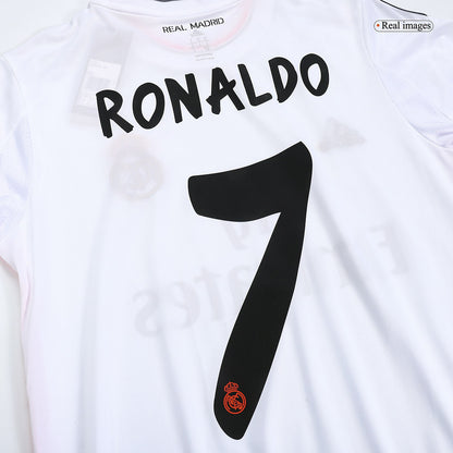 Real Madrid Retro Jersey Custom RONALDO #7 Soccer Jersey Home 2013/14