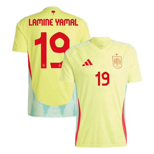 LAMINE YAMAL #19 Spain Away Soccer Jersey Euro 2024