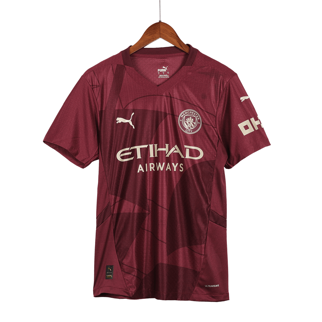 Authentic Manchester City Third Away Soccer Jersey 2024/25 Red