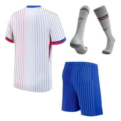 France Away Soccer Jersey Kit(Jersey+Shorts+Socks) Euro 2024