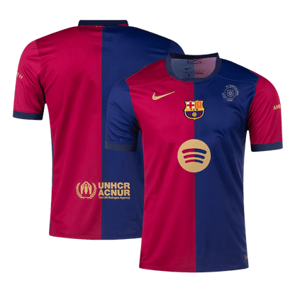 Barcelona Home Soccer Jersey 2024/25 - 125th Anniversary(Spotify Logo Without Text)