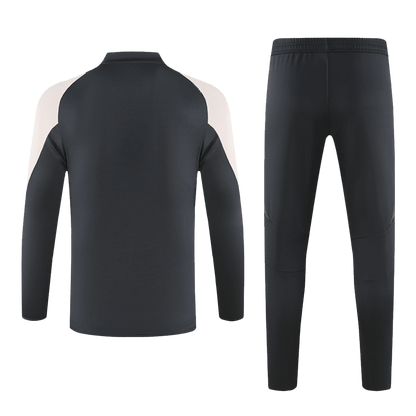 Men's Real Madrid Zipper Sweatshirt Kit (Top+Pants)  2024/25