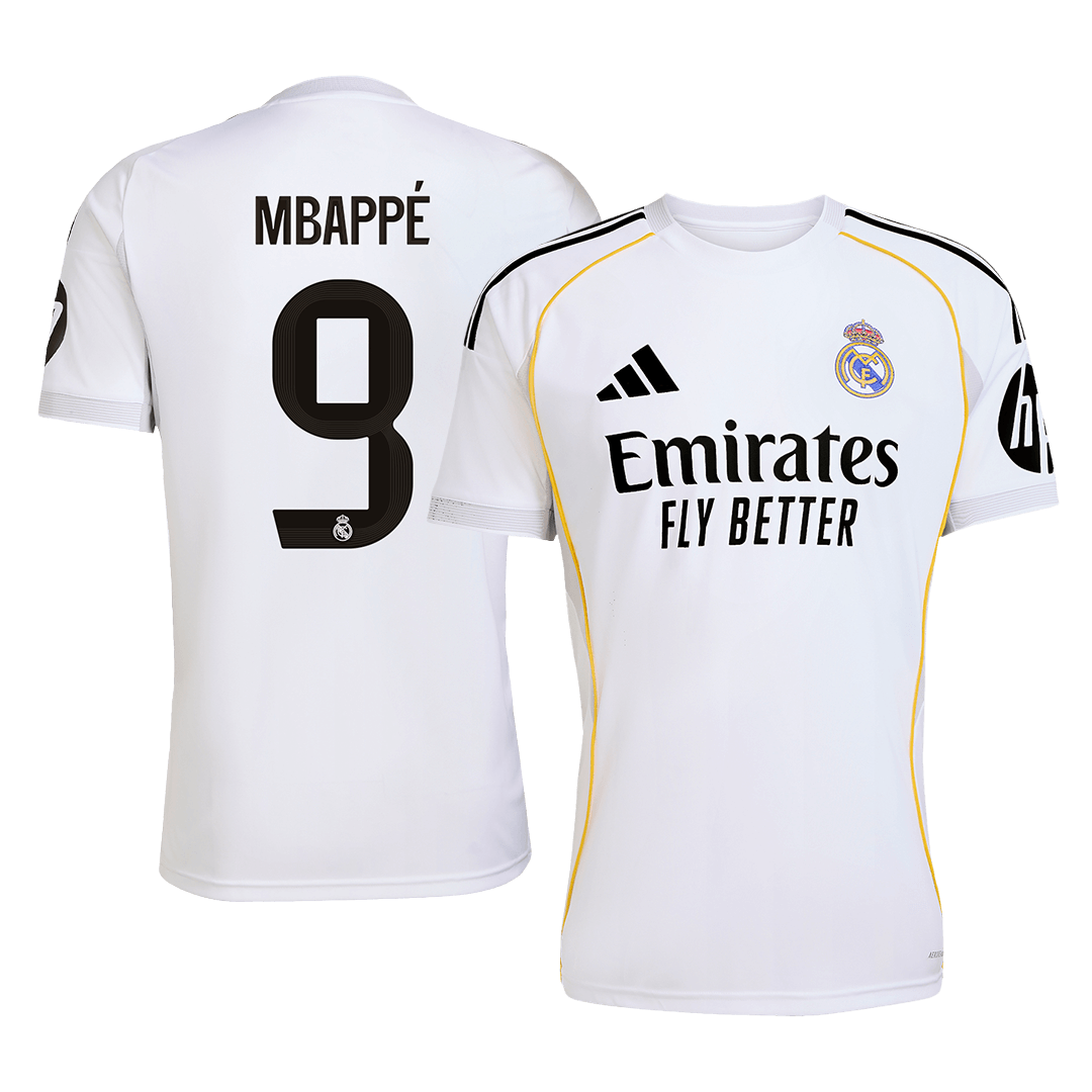 Real Madrid Jersey Custom MBAPPÉ #9 Soccer Jersey Home 2025/26