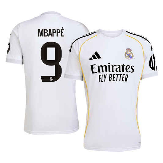 Real Madrid Jersey Custom MBAPPÉ #9 Soccer Jersey Home 2025/26