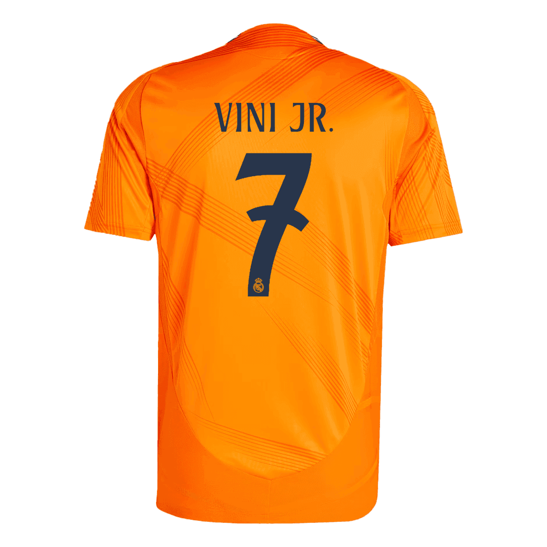 Player Version Real Madrid Jersey Custom VINI JR. #7 Soccer Jersey Away 2024/25
