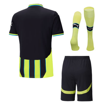 Manchester City Away Soccer Jersey Kit(Shirt+Shorts+Socks) 2024/25