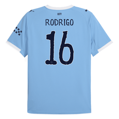 Manchester City Jersey Custom RODRIGO #16 Soccer Jersey Home 2025/26 Club World Cup