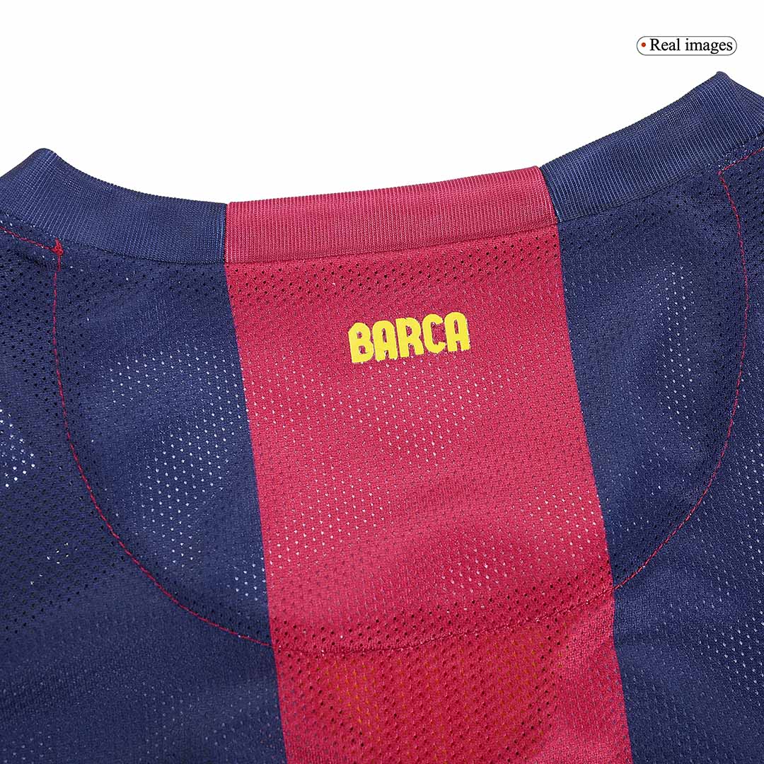 Retro 2014/15 Barcelona Home Long Sleeve Soccer Jersey